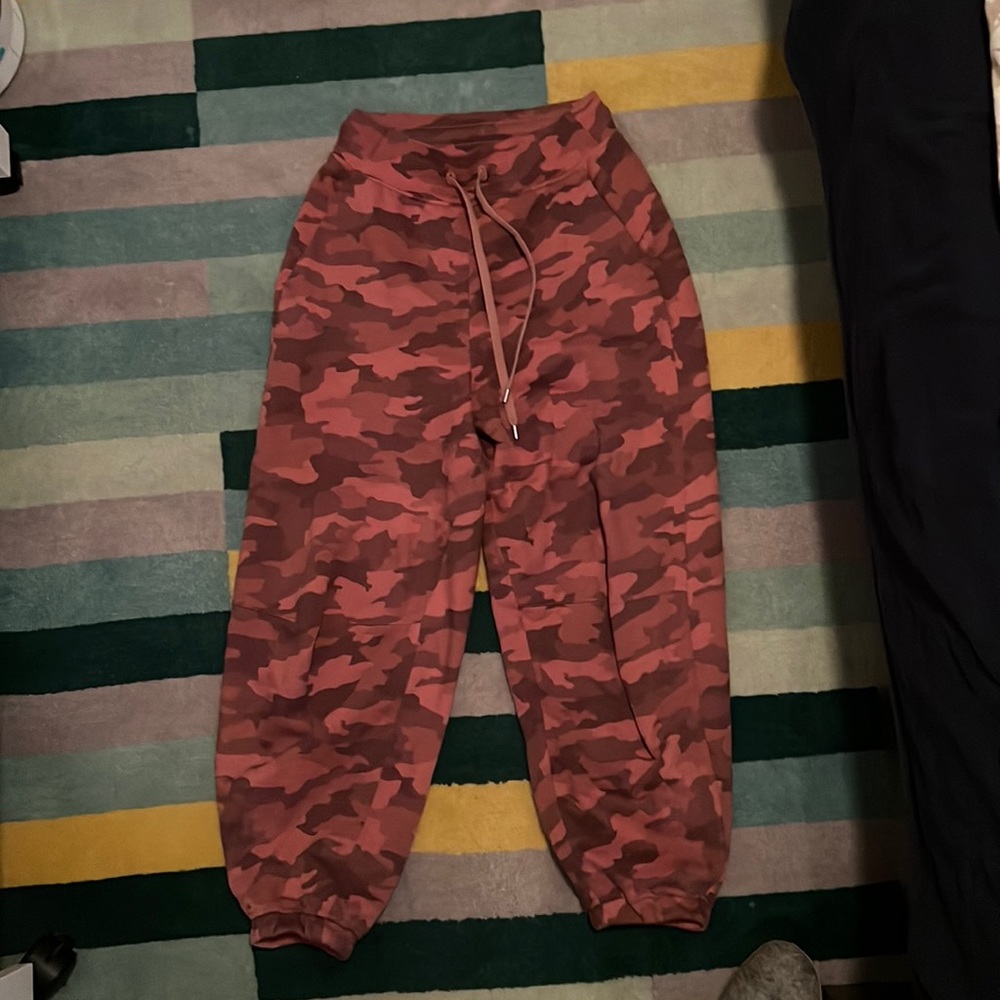 Great condition lululemon red camo sweats